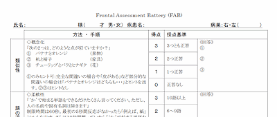 Frontal Assessment Battery (FAB)